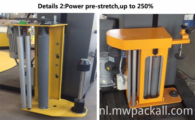 Mobile elektrische draaitafel Automatische rekhandleiding Handmatige top-platen stretchpakmachine /pallet wrapper